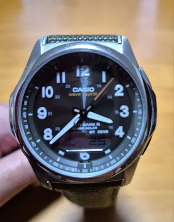남성용 손목시계 CASIO 5161 J A 솔라 전파 시계