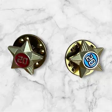 [레어] 텐더 로인 별 모양 핀 배지 빨간색 파랑