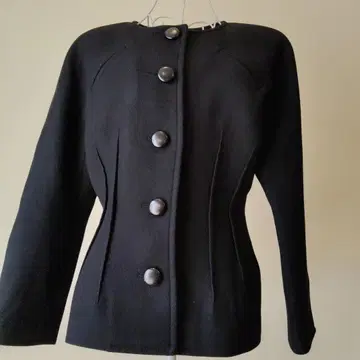 AKIE OTAKI 빈티지 블랙 노카라 자켓