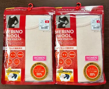 워크맨 여성용 메리노울 긴팔 크루넥 M 사이즈 핑크 2장 세트