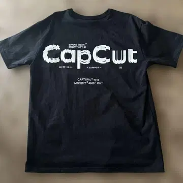 CapCut 블랙 T셔츠