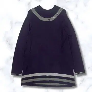 스웨터 긴팔 네이비 다크 퍼플 여성용 M L 가을 겨울