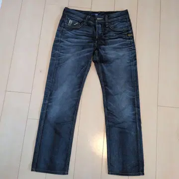 G-STAR 다크 블루 스트레이트 청바지 31 x 32