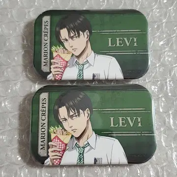 진격의 거인 마리온 크레이프 리바이 캔뱃지 2개 스퀘어
