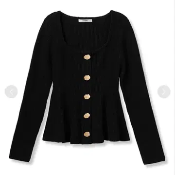 SNIDEL 스나이델 스퀘어넥 페플럼 니트 풀오버