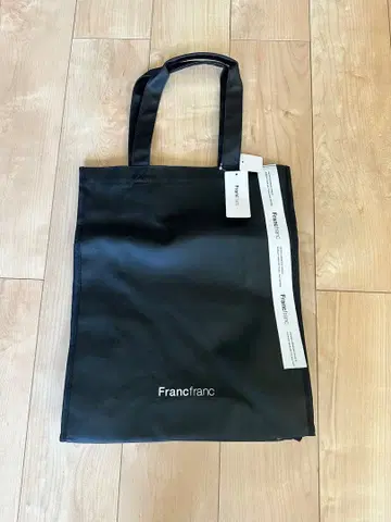 Francfranc 블랙 토트백 로고 토트 프란프란