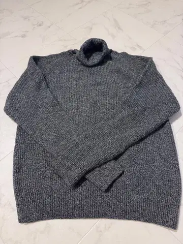 [ 무인양품 ] 그레이 터틀넥 니트 남성용