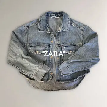 ZARA 데미지 데님 자켓 M 여성용