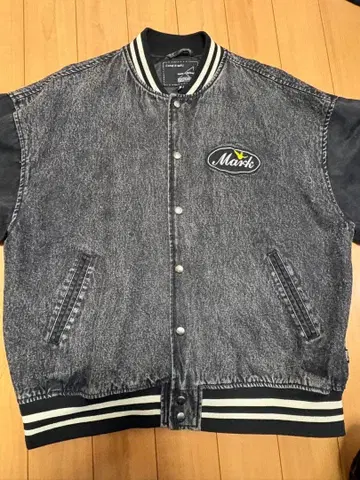 마크곤잘레스 바시티 자켓 데님풍 그레이