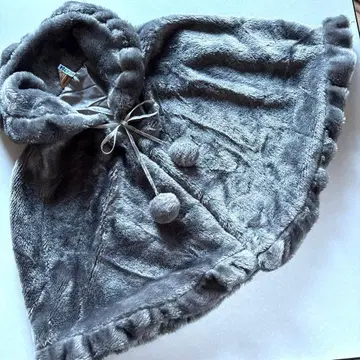 그레이 퍼 판초 폼폼 포함 페어리 그런지 모리걸