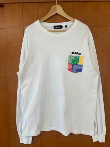 XLARGE 반다나 패턴 포켓 긴팔 티셔츠 XL