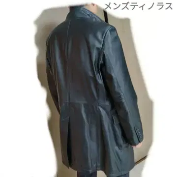 MEN'S TENORAS 블랙 롱 코트 양가죽