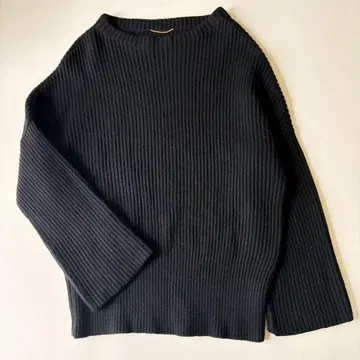 두지엠 클래스 울 캐시미어 보틀넥 하찌 니트 풀오버 블랙