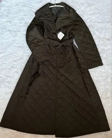 택 포함 새상품 CIEL'AIR 시엘 에어 퀼팅 여배우 옷깃 롱 코트