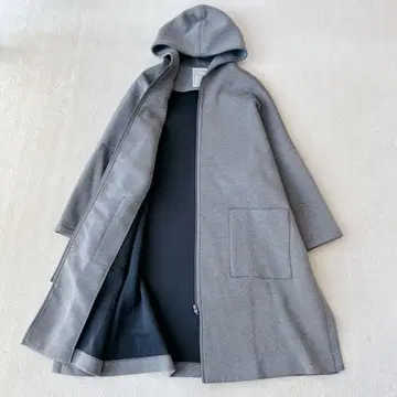 컨디션 최상 비어즐리 본딩 코트 지퍼 후드티 그레이