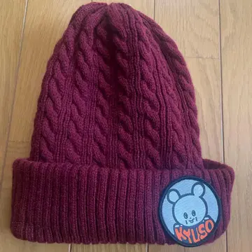 큐소네코가미 니트 모자 리버서블