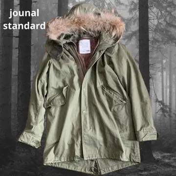 JOURNAL STANDARD 모즈 코트 카키 퍼 자켓