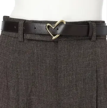 [ 미사용 새상품 ] 재스그리티 하트 벨트 다크 브라운