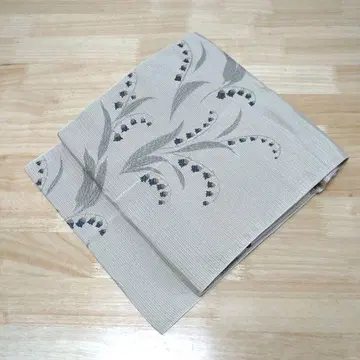 선착순 세탁 가능한 나고야 오비 스즈란 디자인 고급 그레이지 계열 스즈란