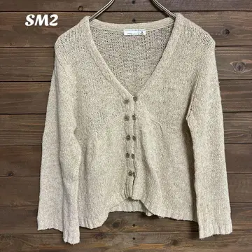 [ 사만사 모스모스 ] 베이지 V넥 니트 가디건 M
