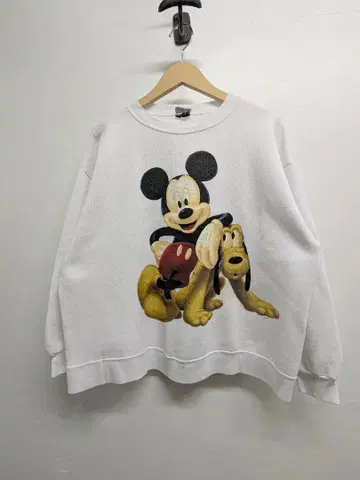 1980-1990s 디즈니 미키 플루토 빈티지 맨투맨