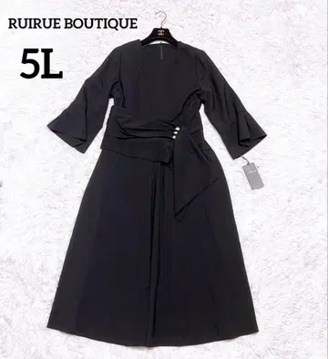 새상품 루일 에 부티크 펄 플레어 원피스 빅 사이즈 드레스 블랙