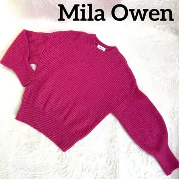 Mila Owen 볼륨 슬리브 니트 풀오버 핑크