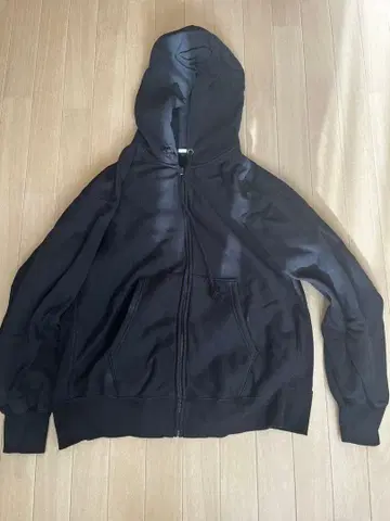 블랙 집업 후드티 XL