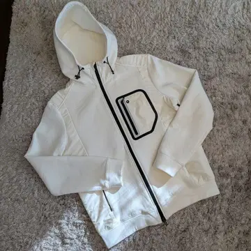 EMPORIO ARMANI 후드 부착 화이트 후드티