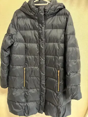 후드 부착 롱 다운 자켓