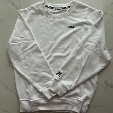 FILA 화이트 크루넥 맨투맨