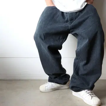 숀 존 SEAN JOHN 블랙 와이드 데님 W42