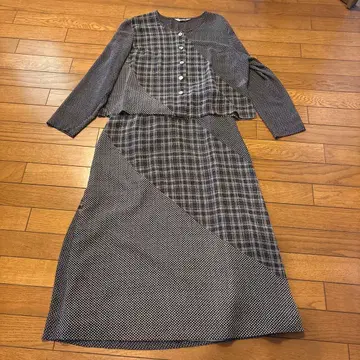 13호 체크 무늬 도트 무늬 셋업