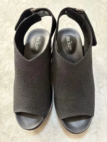 오아모아 ormore 힐업 샌들 통굽 M 사이즈 블랙