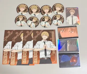 덴지 체인소 맨 네온 캔뱃지 클리어 카드 애니메이트 페어 특전