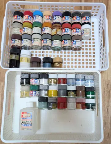 타미야 아크릴 페인트 세트 50개 + 용제