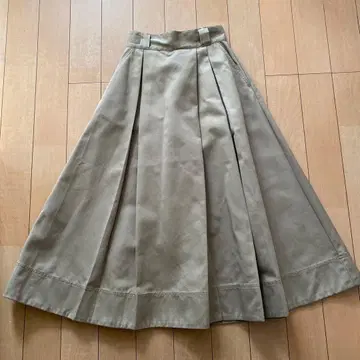 dickies 디키즈 베이지 플리츠 롱 스커트