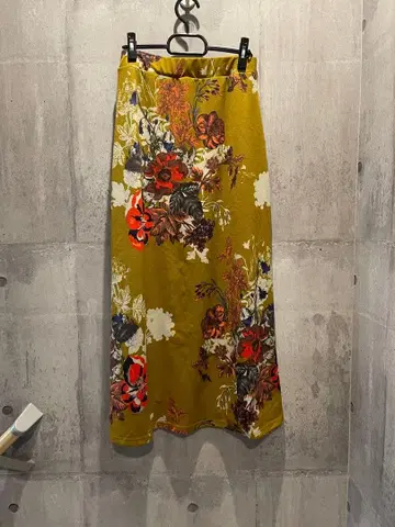 antiqua 플라워 프린트 플레어 롱 스커트