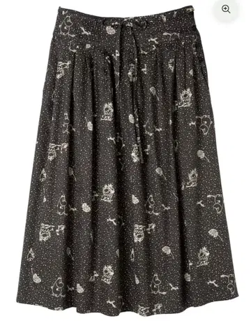 무민 밸리 겨울 오가닉 코튼 턱 스커트