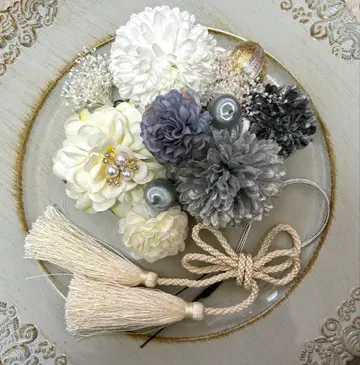 성인식 졸업식 시치고산 사전 촬영 머리 장식 세트