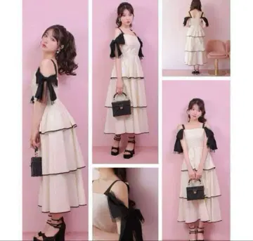 m me eme 엠에메 프릴 티어드 원피스