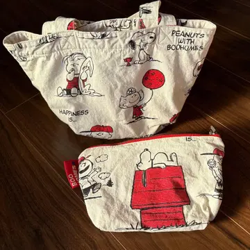 부후우 스누피 토트백 파우치 세트