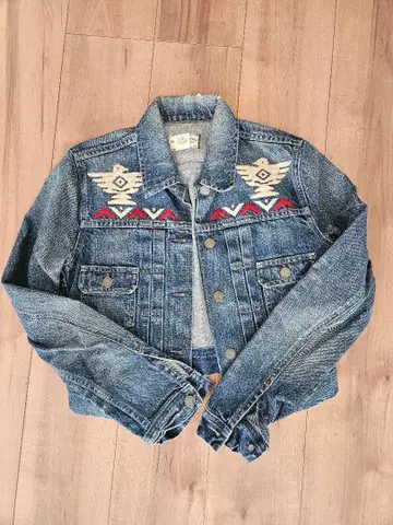 랄프 로렌 자수 데님 자켓 XS