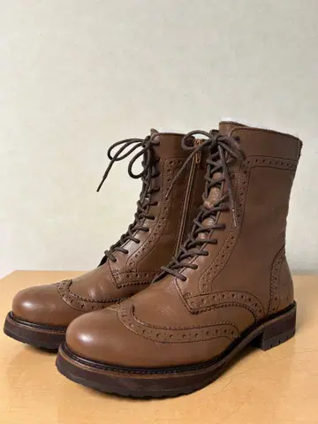 요스케 YOSUKE 윙팁 레이스업 부츠 (새상품급) 가죽