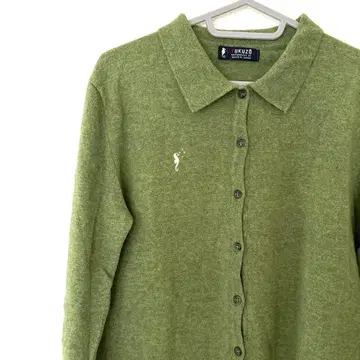 일본제 후쿠조 긴팔 니트 스웨터 가디건 자수 울/캐시미어