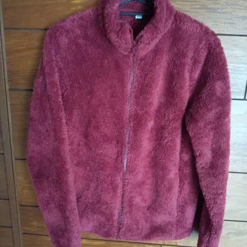 유니클로 플리스 빨간색 S