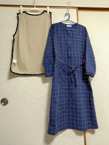 등받이 포함 원피스 등 플리스 방한 겨울 봄/가을 레어 롱 원피스