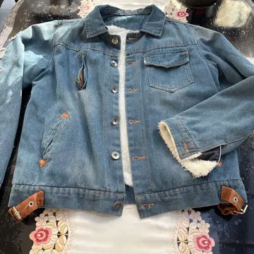 플리스 라이닝 데님 자켓