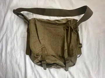 빈티지 프랑스군 TTA 코튼 린넨 숄더백 메신저