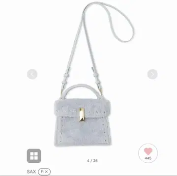 CELFORD [뤼탕] 비쥬 스터드 퍼 미니백 SAX